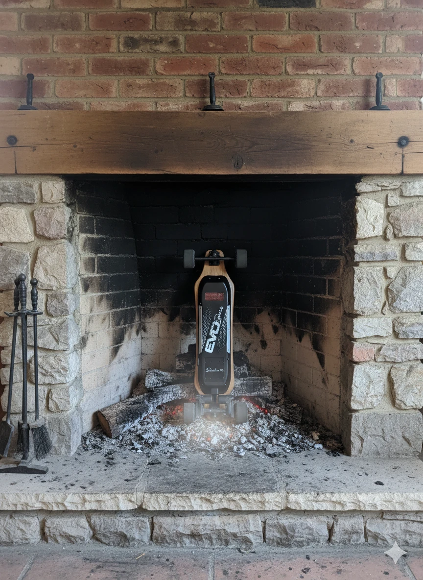 E-skate Evo Spirit dans une cheminée