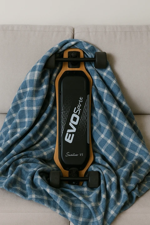 E-skate Evo Spirit sous une couverture