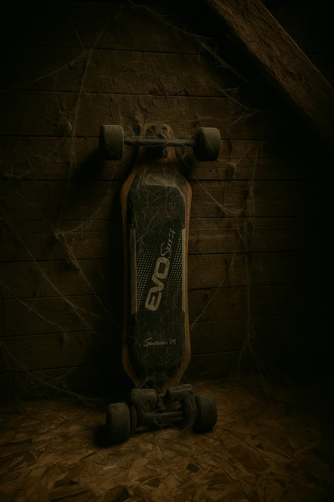 E-skate Evo Spirit dans un grenier