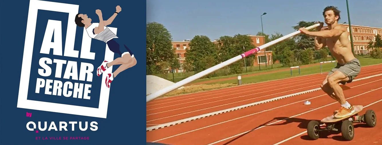 Baptiste Boirie saut à la perche avec le Cross1000 Evo-Spirit